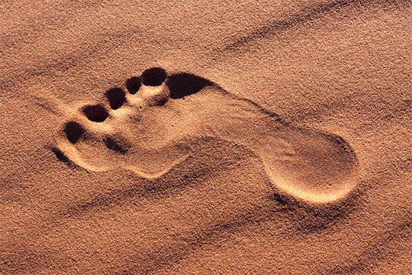 footprint in the sand