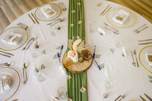 dressed wedding table